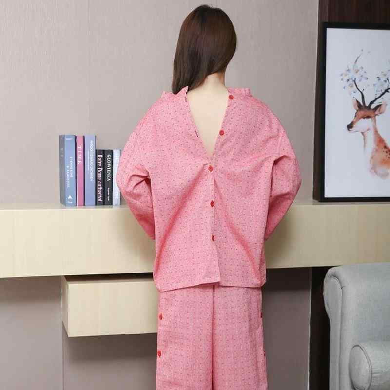 施術着 メンズ レディース 純綿 ウォッシュドコットン 前後開き 肩開き ボタン付き 鍼灸 艾灸 リラック..