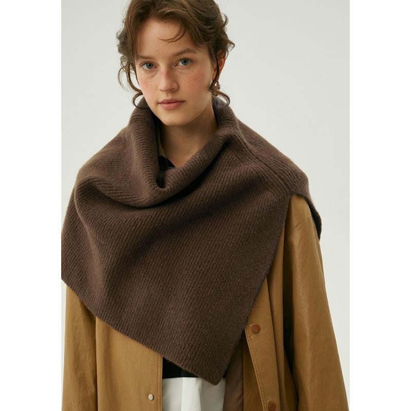 ネックウォーマー レディース フレンチ レトロ ニット スヌード ショール マフラー 保温 防寒 変形 プ..