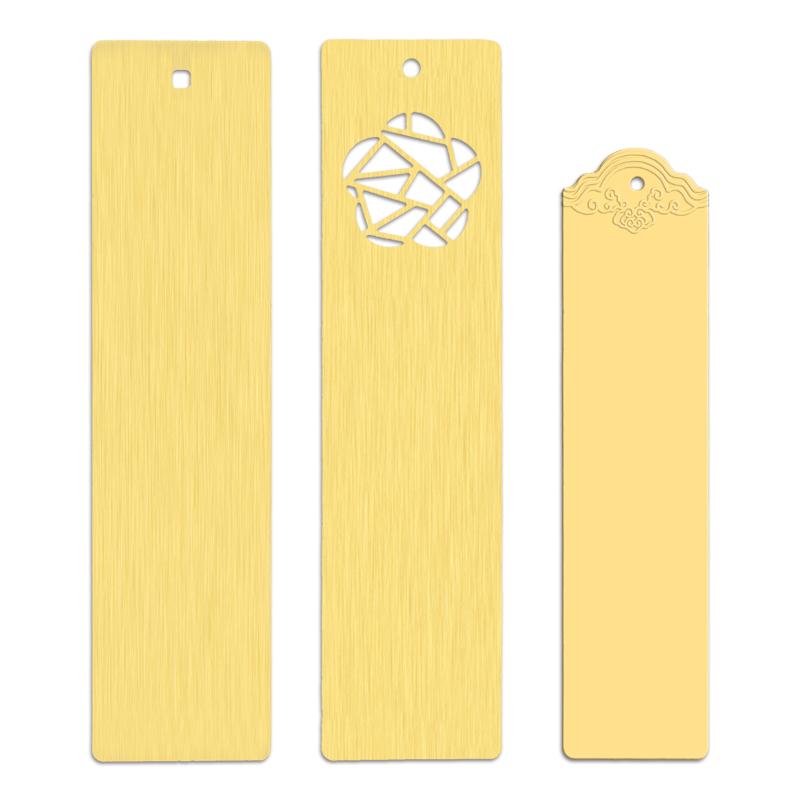 しおり おしゃれ 金属 ブックマーク 無垢真鍮 ヘアライン加工 プレーン 上品 文具 読書用 オフィス ス..