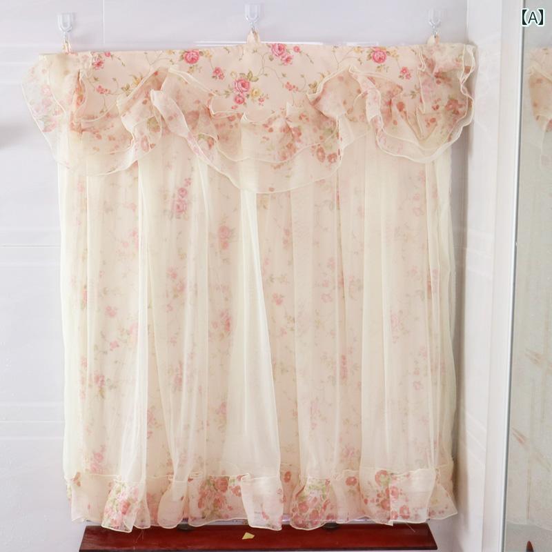 レース のれん おしゃれ 鏡 目隠し 洗面所 クローゼット 間仕切り シンプル モダン 布製 セパレート フ..