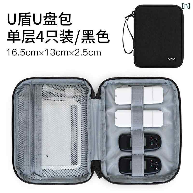 収納ケース 整理ポーチ USBメモリ ネットバンキング用セキュリティトークン パスワードデバイス 大容量 多層構造 ガジェットケース マルチオーガナイザー frontop-13201997 フロントップ楽天市場店 サンプル画像3