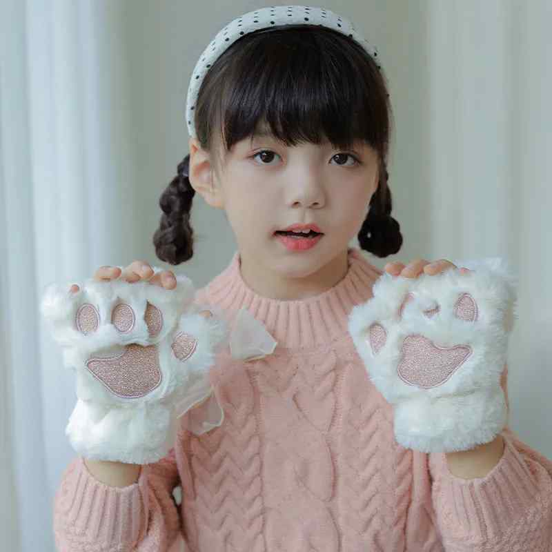 手袋 グローブ キッズ ガールズ ベビー こども用 秋冬 防寒 保温 厚手 暖かい かわいい プリンセス風 ..