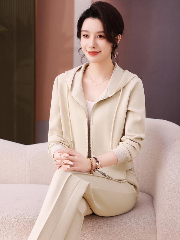 スポーツウェア レディース 春秋 韓国 おしゃれ 低身長 着痩せ効果 カジュアル パーカー 長袖 ロングパ..