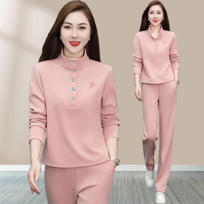 スウェット セットアップ レディース カジュアル スポーツウェア 春秋 おしゃれ 華やか 若見え スタン..