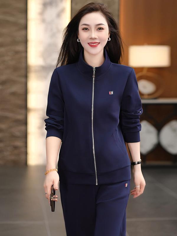 スポーツウェア レディース セットアップ 春秋 韓国 若見え おしゃれ スウェット トレーナー ジップア..