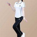 セットアップ レディース スポーツ ランニング ジョギング 普段使い カジュアル 韓国 おしゃれ 薄手 半袖 伸縮性 通気性 ポリエステル 春夏 2点セット