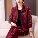 スポーツセットアップ レディース スウェット パーカー ロングパンツ 2点セット ジップアップ ハイネック ポリエステル 綿 おしゃれ スタイリッシュ 大人カジ...