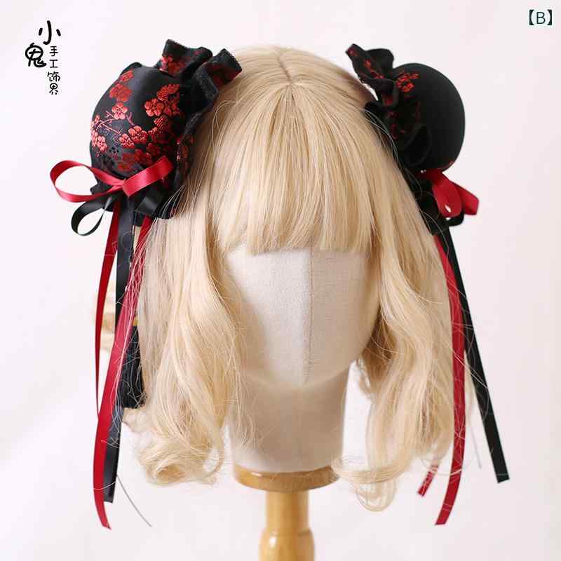 フロントップ楽天市場店のヘアアクセサリー 中華風 チャイナドレス ロリータ風 かわいい お団子ヘア シニヨン フリンジ タッセル 多彩 ヘアクリップ サイドクリップ バレッタ ペア髪飾り｜アングル3