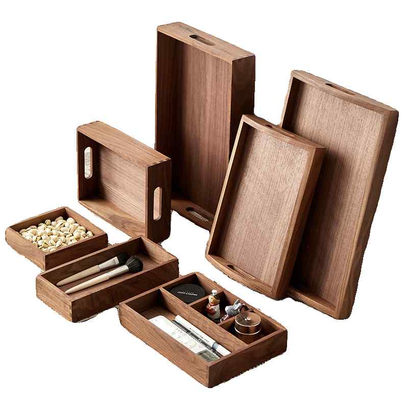 収納トレイ 無垢材 ウォールナット 玄関 デスク 卓上 オフィス 鍵 アクセサリー 化粧品 文房具 雑貨 小..