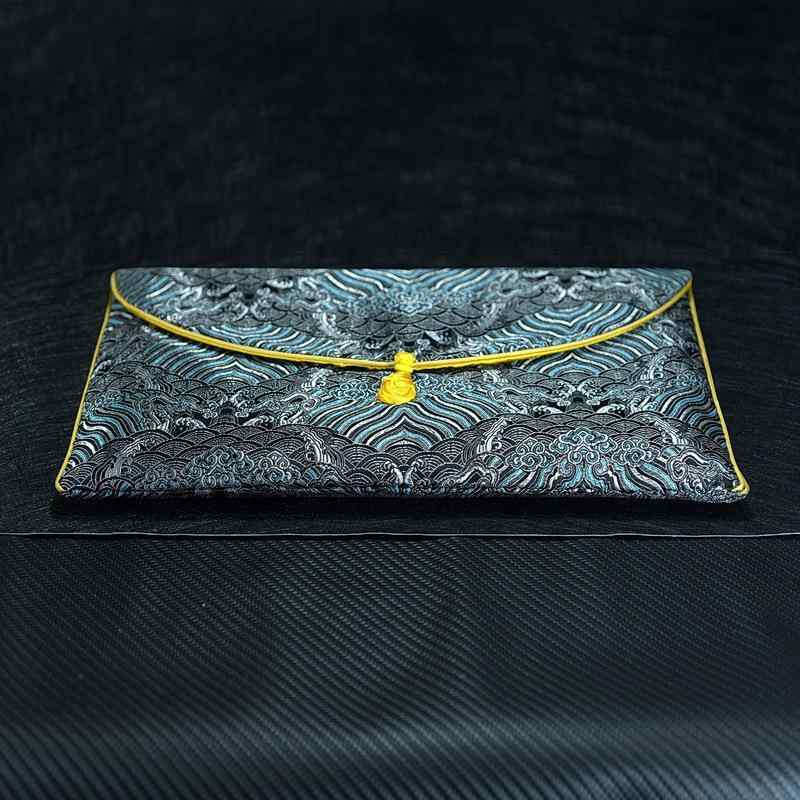 経本袋 チベット風 二層 大容量 仏教書 収納ポーチ 写経用 読経用 持ち運び 保管 寺院 巡礼 布製 ダブ..