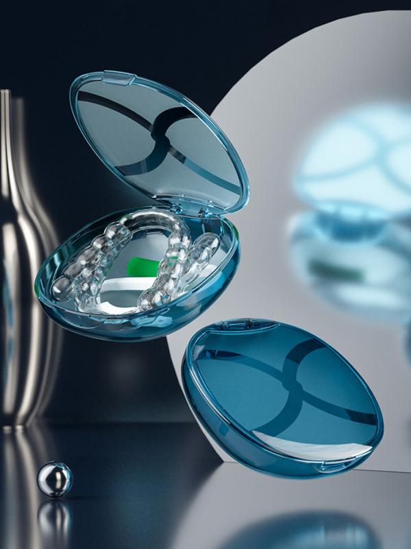 マウスピース ケース 矯正用 リテーナー 携帯 歯列矯正 透明 収納 スリム プラスチック おしゃれ 黒 青..