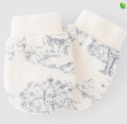 ミトン ベビー 新生児 0-6ヶ月 ひっかき防止 爪保護 伸縮性 ソフト コットン 柔らかい 春秋 赤ちゃん用 出産準備 快適 ホワイト(4)