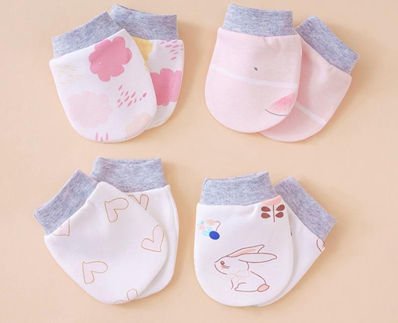 手袋 ベビー 新生児 ミトン 顔掻き防止 指しゃぶり防止 綿 コットン 通気性 薄手 透かし編み メッシュ ..