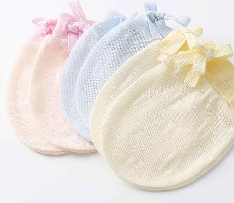 新生児ミトン ベビー手袋 赤ちゃん 指しゃぶり防止 ひっかき防止 顔保護 手保護 春夏 薄手 綿 コットン 大空間 やわらか 通気性