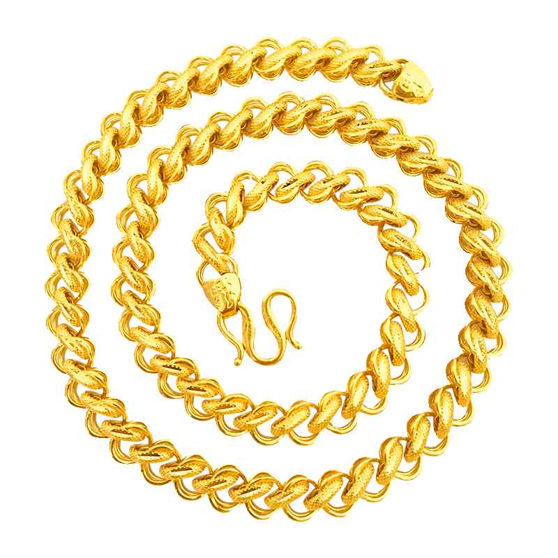 ネックレス メンズ レディース ペア カップル 厚金メッキ 龍骨チェーン 蛇骨チェーン 龍頭 タイチェー..