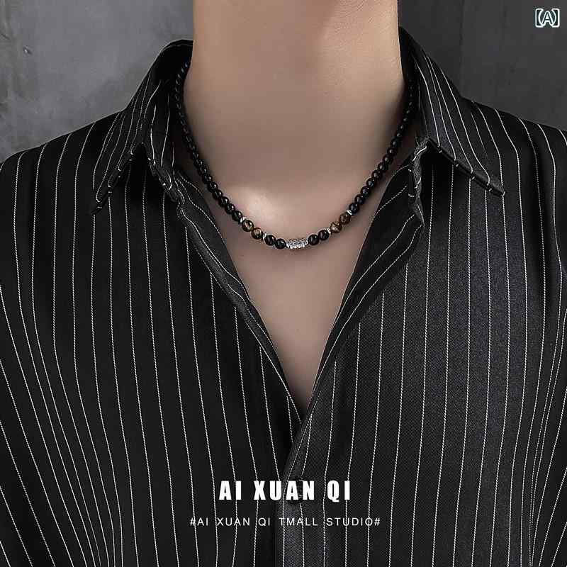 ネックレス メンズ 男性用 数珠 ペンダント 個性的 おしゃれ トレンド ライトラグジュアリー 日韓風 カ..