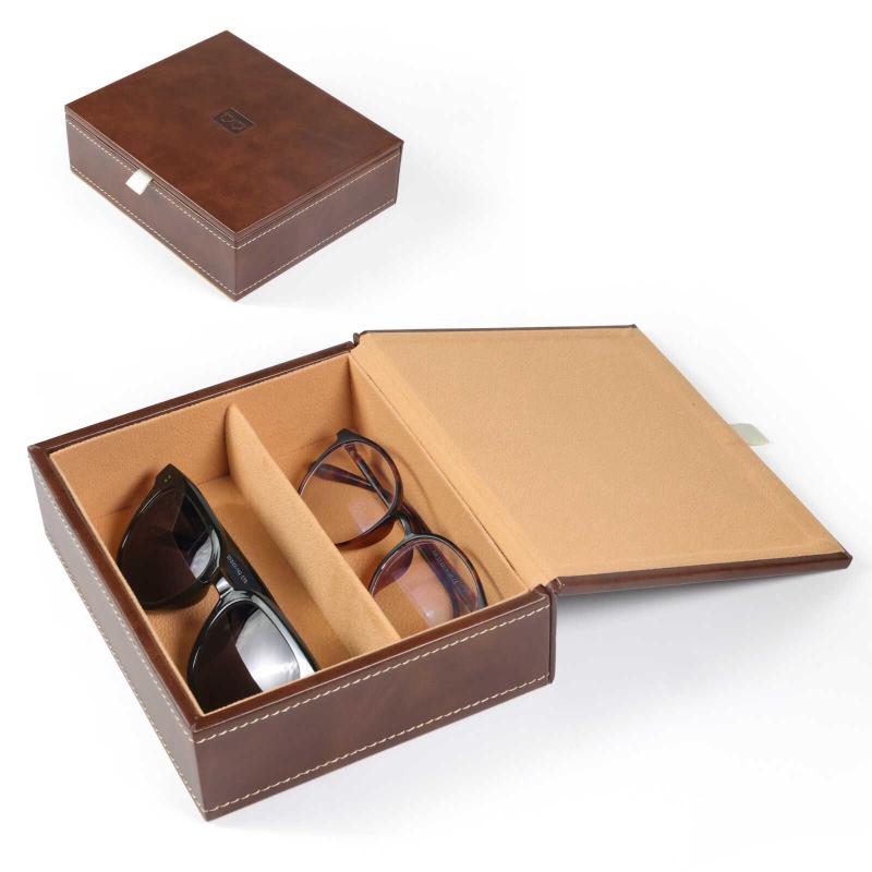 眼鏡ケース PUレザー ハンドメイド サングラス メガネ アイウェア 大容量 複数本収納 携帯用 旅行用 おしゃれ 上品 保護 小物入れ