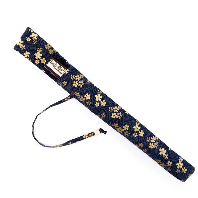 扇子 カバー ストラップ 持ち運び おしゃれ ケース 綿麻 錦織 和風 古風 箔押し 花柄 鶴 鯉 桜 保護 袋..