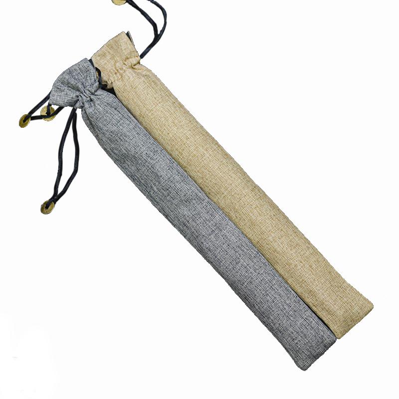 扇子 カバー ストラップ 持ち運び おしゃれ 袋 ケース 綿麻 リネン 中国 アジアン レトロ 折りたたみ ..