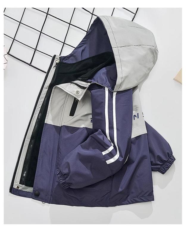 マウンテンパーカー 男の子 キッズ ジュニア ジャケット スリーインワン 防風 防水 フリース ポリエステル フード付き 取り外し可能フード 秋冬 カジュアル アウトドア ジップアップ