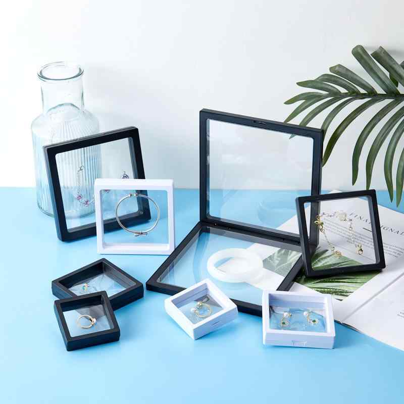 小物入れ 収納 整理 仕分け 酸化防止 PEフィルム 浮遊 ディスプレイ ケース クリア 保護 ブレスレット ..