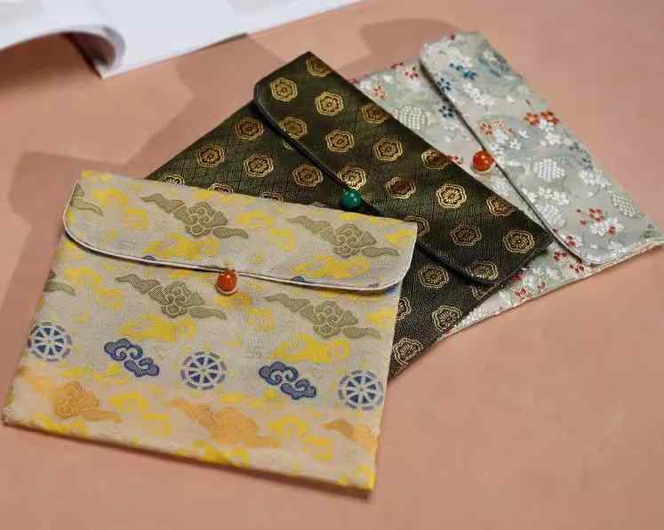 経本 数珠入れ 袋 バッグ ポーチ 織錦 二重 厚手 法具 アクセサリー メイク 収納 ボタン 布 伝統 和柄 ..