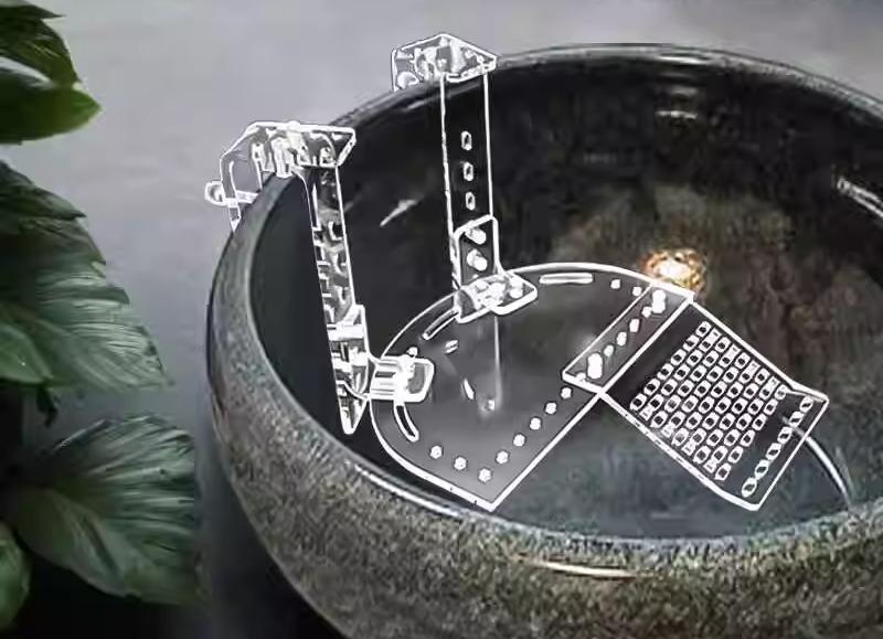 亀 陸地 レイアウト 水槽 浮島 半円 アクリル製 日光浴 スロープ 登り場 フック 休憩スペース アクアリウム 安定 隠れ家 ストレス軽減 両生類 シンプル クリア