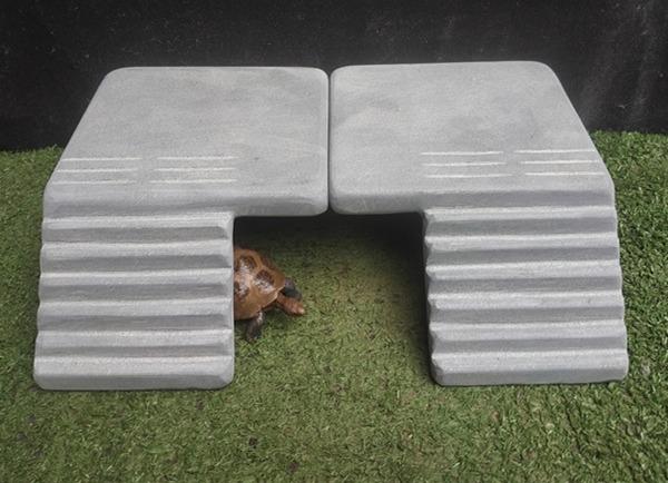 亀 陸地 レイアウト 水槽 日向ぼっこ 登り台 階段 スロープ 砂岩 石 シェルター 隠れ家 休憩 爬虫類 両..