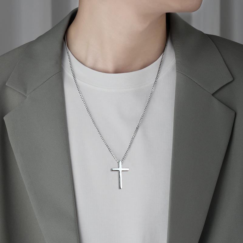 ネックレス メンズ レディース シルバー シルバー クロス 十字架 ペンダント 欧米風 ファッション おしゃれ カジュアル フォーマル カップル ペア アクセサリー 誕生日 記念日 プレゼント ギフト
