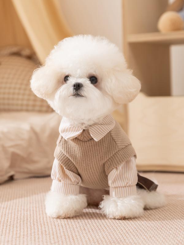 ペットウェア 小型犬 猫 スクール風 カレッジスタイル チェック柄 シャツ ワンピース ブラウス ペアル..