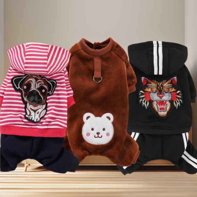 犬服 小型犬 中型犬 大型犬 ドッグウェア ペットウェア フランネル 裏起毛 防寒 保温 あったか カバーオール ロンパース トイプードル ポメラニアン サモエド ゴールデンレトリバー 散歩 普段使い 秋冬