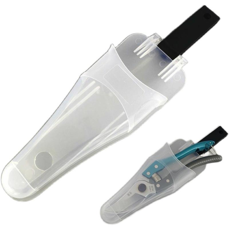 ハサミ ケース 収納 カバー 園芸用 剪定 ばさみ ベルト通し PE クリア プラスチック 保護 軽量 シンプ..