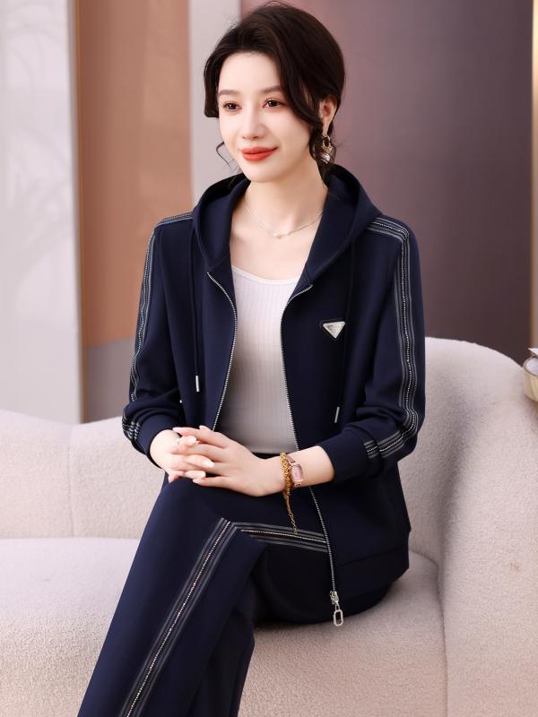 スウェット レディース パーカー セットアップ 秋冬 韓国系 おしゃれ フード付き 上下セット カジュア..