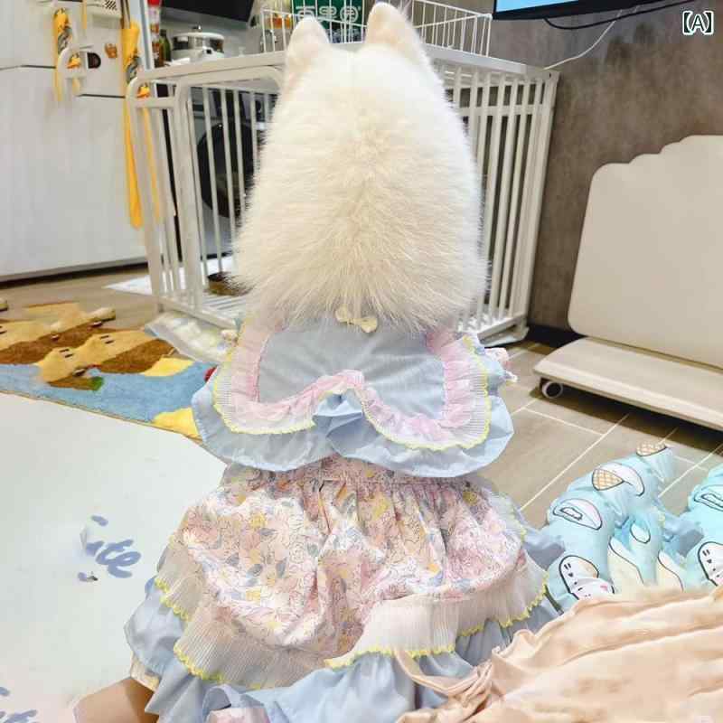 犬服 大型犬 中型犬 ドッグウェア 春夏 プリンセス ストラップ メッシュ チュールスカート 犬猫兼用 抜..