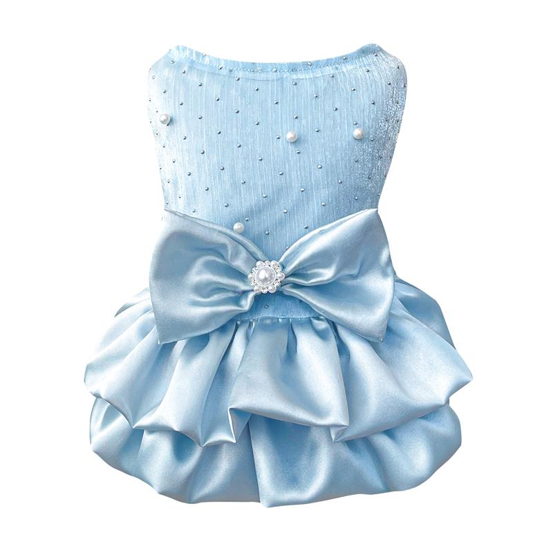 ドッグウェア 小型犬 マルチーズ ビションフリーゼ パール装飾 ドレスワンピース プリンセス風 エレガ..