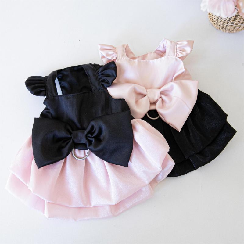 犬服 ドッグウェア プリンセスワンピース 夏用 薄手 通気性 光沢メッシュ テディ ビションフリーゼ 猫 ..