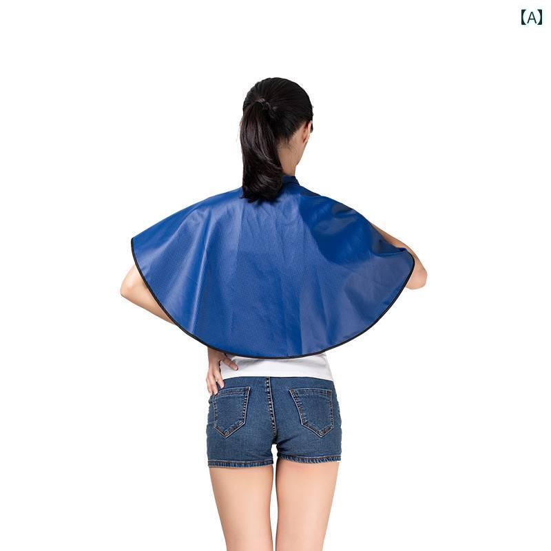 ケープ シャンプー 洗髪 ヘアカラー 染髪 カット 家庭用 自宅 セルフ 理容 美容 防水 撥水 防汚 襟元ガ..
