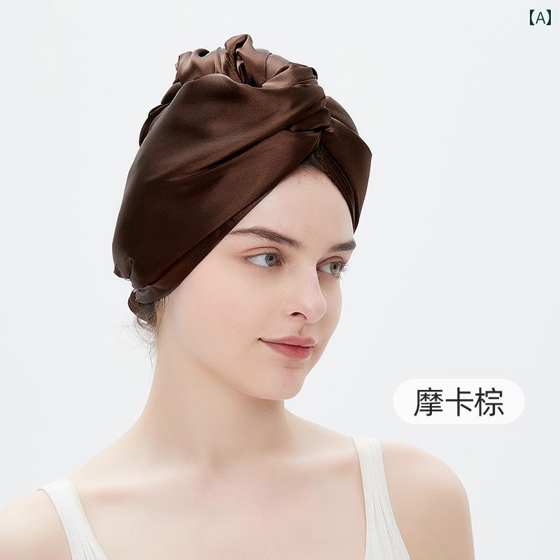 ヘアドライキャップ レディース ダブル 吸水性抜群 速乾 バスキャップ ターバン お風呂上がり 時短 ロ..