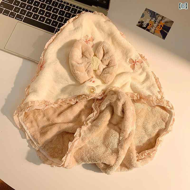 ドライキャップ レディース かわいい 蝶結び 厚手 マイクロファイバー 吸水速乾性 ...