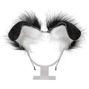 カチューシャ レディース ふわふわ 垂れ耳犬 ダルメシアン柄 ブチ柄 コスプレ アニメ 二次元 イベント かわいい ガーリー ヘアアクセサリー 髪飾り 白 黒 ...