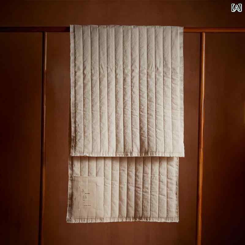 ヨガマット 綿 生成り フリンジ 滑り止め 折りたたみ 洗濯機洗い 軽量 携帯 アウトドア ヨガ ピラティス エクササイズ フィットネス ストレッチ 綿麻 コットン リネン 衛生的 快適