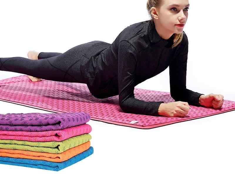 ヨガタオル レディース ヨガマットカバー 滑り止め 吸汗速乾 薄手 軽量 コンパクト プリント花柄 衛生..