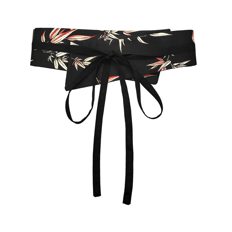 ウエストマークベルト レディース チャイナボタン 竹柄 編み上げ レトロ 個性的 漢服アクセサリー ワイ..