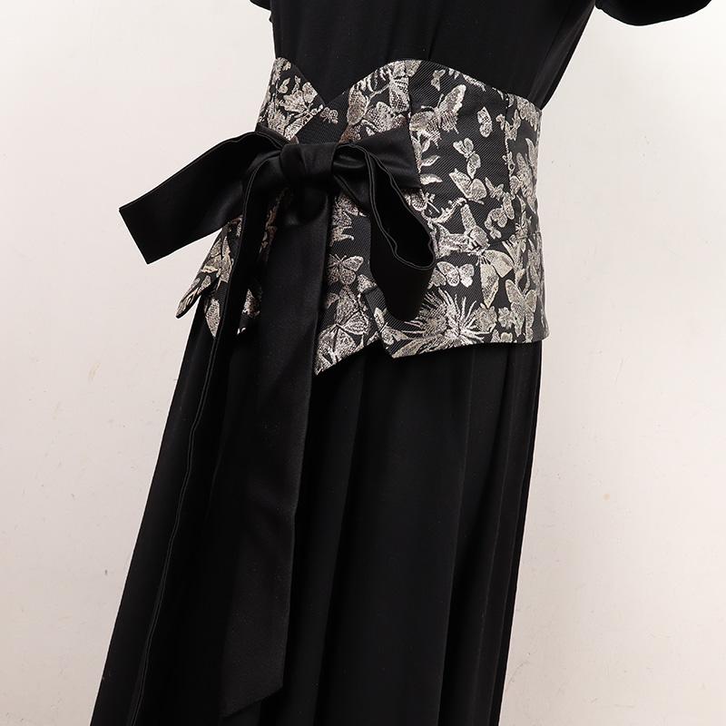 ベルト レディース ワイドベルト ウエストマーク コルセット 花柄 新チャイナ風 レトロ エスニック アジアンテイスト 飾り 上品 ワンピース ドレス 漢服