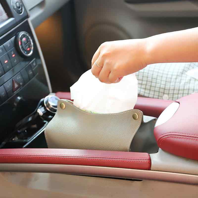 ティッシュケース 本革 牛革 ソフトレザー 車載用 家庭用 リビング 卓上 デスク シンプル モダン おしゃれ ヨーロピアン スタイル ティッシュボックス 収納ボックス 耐久性 プレゼント