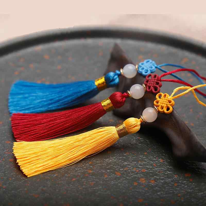 ストラップ 中国結び チャーム 中国風 漢服 タッセル 扇子飾り 房飾り スマホケース 衣服 バッグ 鞄 し..