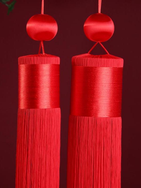 吊り飾り 中国結び 二重房飾り 赤 福字 縁起物 開運グッズ ストラップ バッグチャーム キーホルダー 車内装飾 インテリア 吉祥アイテム