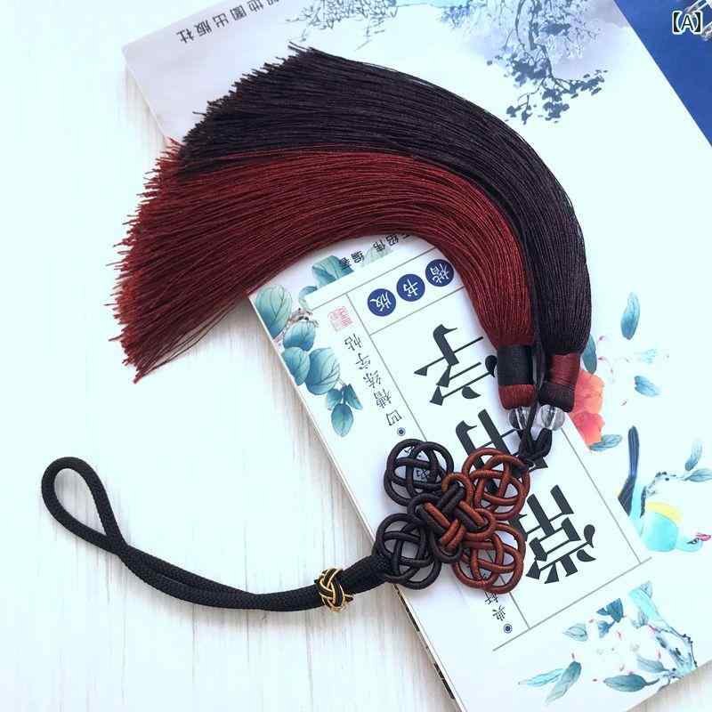 キーホルダー 中国結び ダブルパイナップルノット タッセル 手編み お守り 魔除け け 開運 縁起物 伝統..