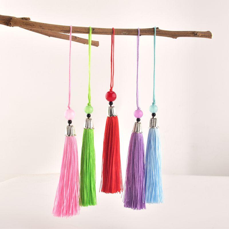 タッセル 房飾り しおり 10本セット ビーズ付き 小型 DIY 手芸 材料 和風 クラシック 吊り下げ オーナ..