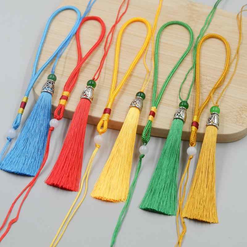 飾り紐 香袋用 アクセサリー 房飾り タッセル 中国結び 平安飾り お守り レトロ調 東洋風 文玩小物 DIY ハンドメイド ストラップ 赤 青 黄 緑 紫 茶 ベージュ ピンク 多彩